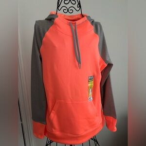 NWT Danskin Orange and Gray Fleece Hoodie